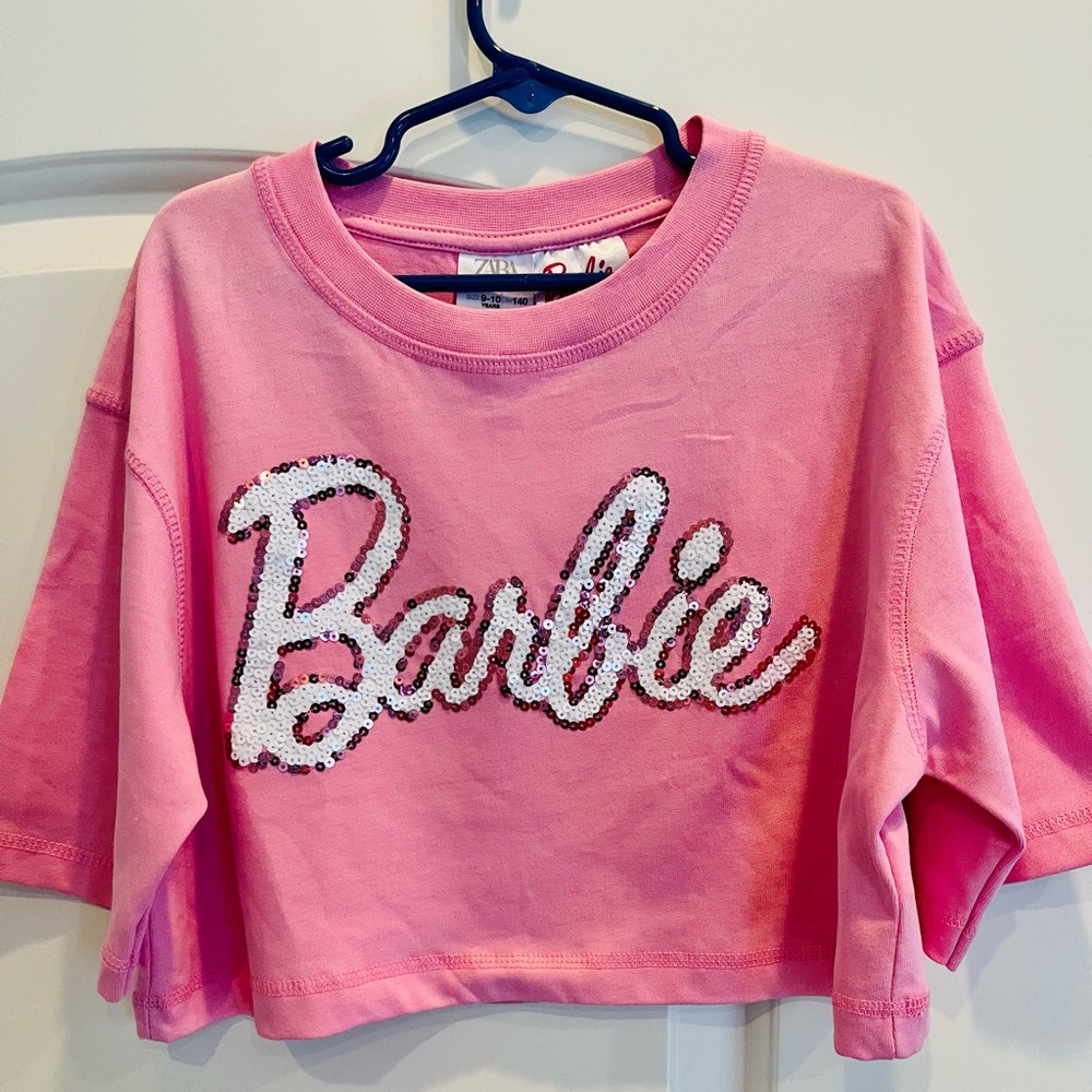 NWT Zara Sequin Barbie Mattel T-Shirt